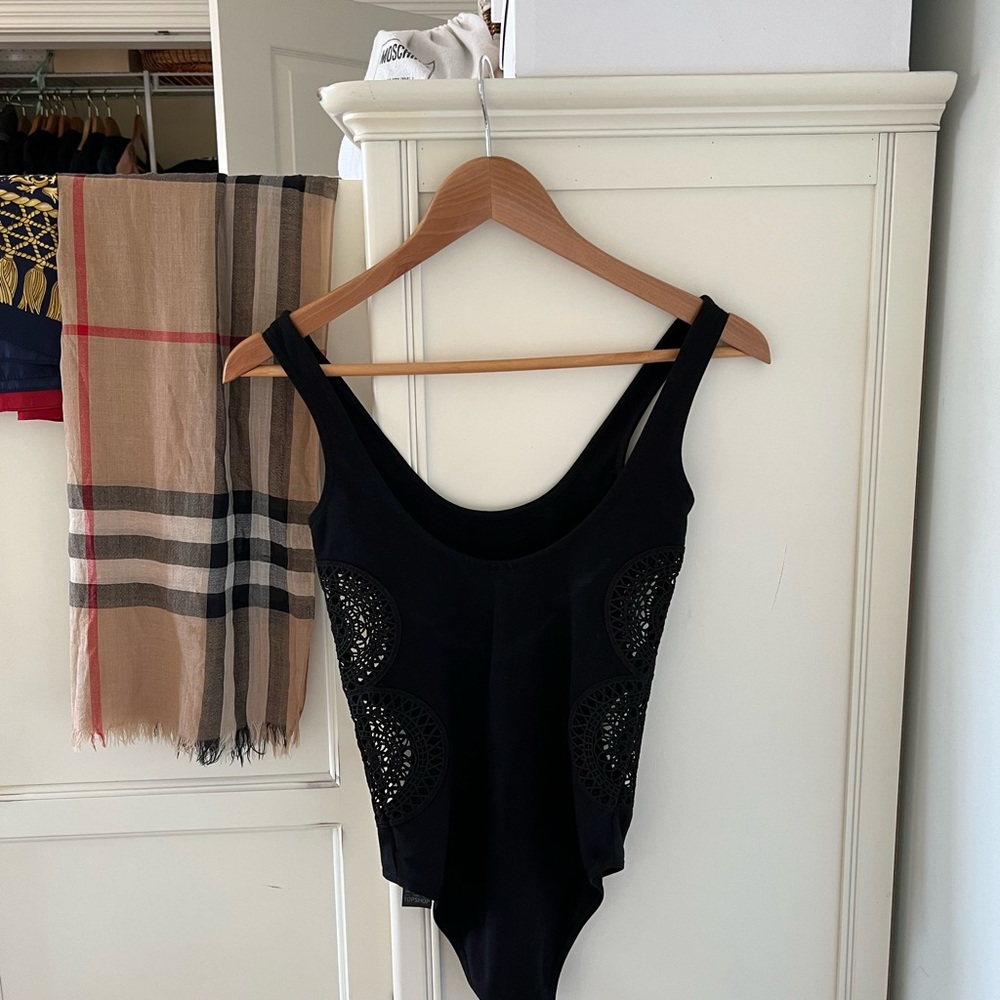 Topshop Black Bodysuit Women's Top Blouse